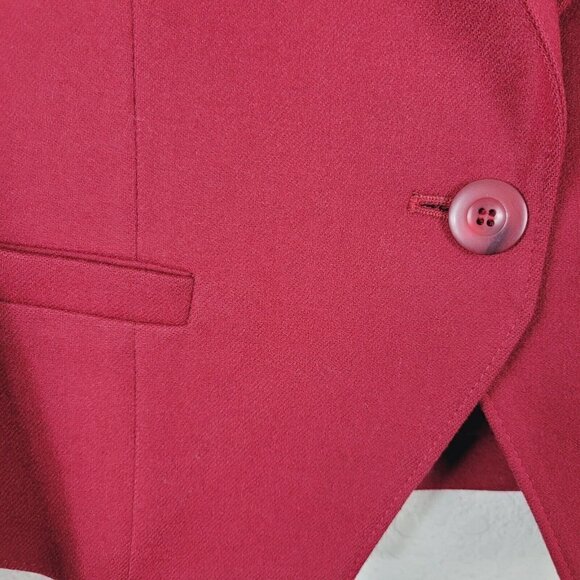 Vtg Pendleton Red Suit Blazer Sz 12 Fall Winter Wool Single Breasted Wool Mark - Picture 3 of 8